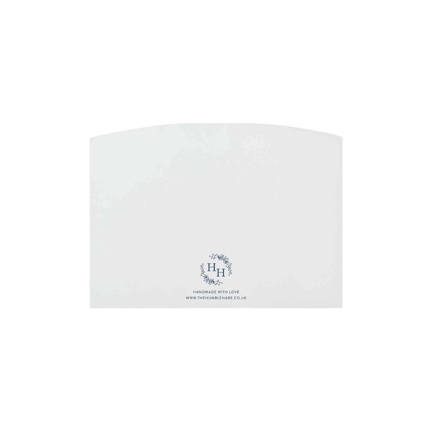 White Arched money box back featuring The Humble Hare Logo
