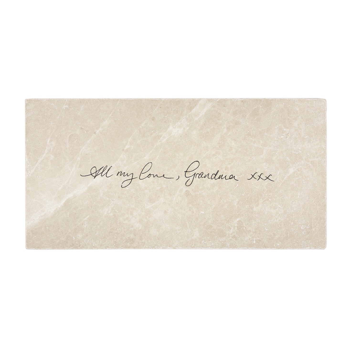 Create lasting memories with a personalised marble sharing platter featuring your loved one’s handwriting – a perfect remembrance gift.
