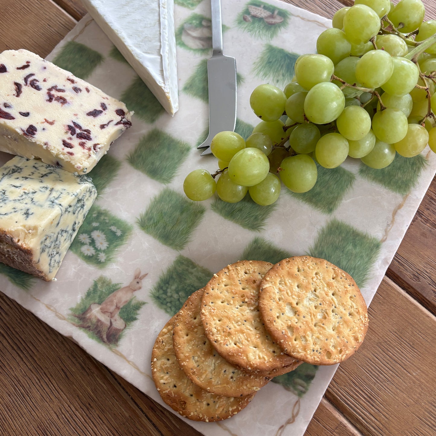 Luxury chess board handcrafted from natural marble stone, showcasing intricate detailing and timeless craftsmanship. Once you have finished your game the winner gets to set up the cheese board and the looser has to clear up!