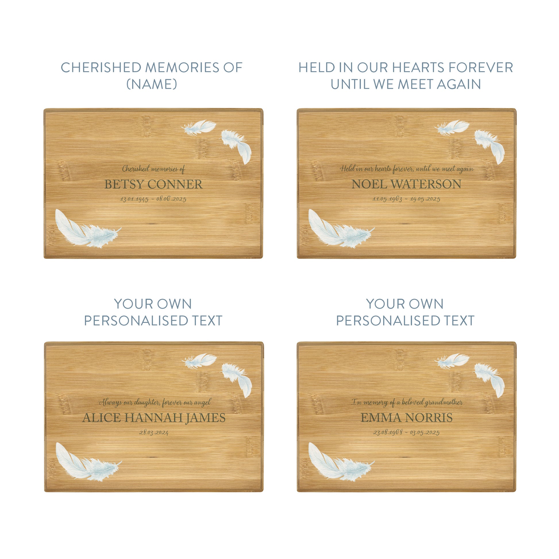 A beautifully crafted solid Bamboo wooden urn, personalised and finished with a soft watercolour Feather design, Thoughtfully made for either display or burial, this personalised urn can be customised to create a meaningful memorial. Perfect for holding ashes of a loved one or a beloved pet, it serves as a comforting tribute and keepsake.