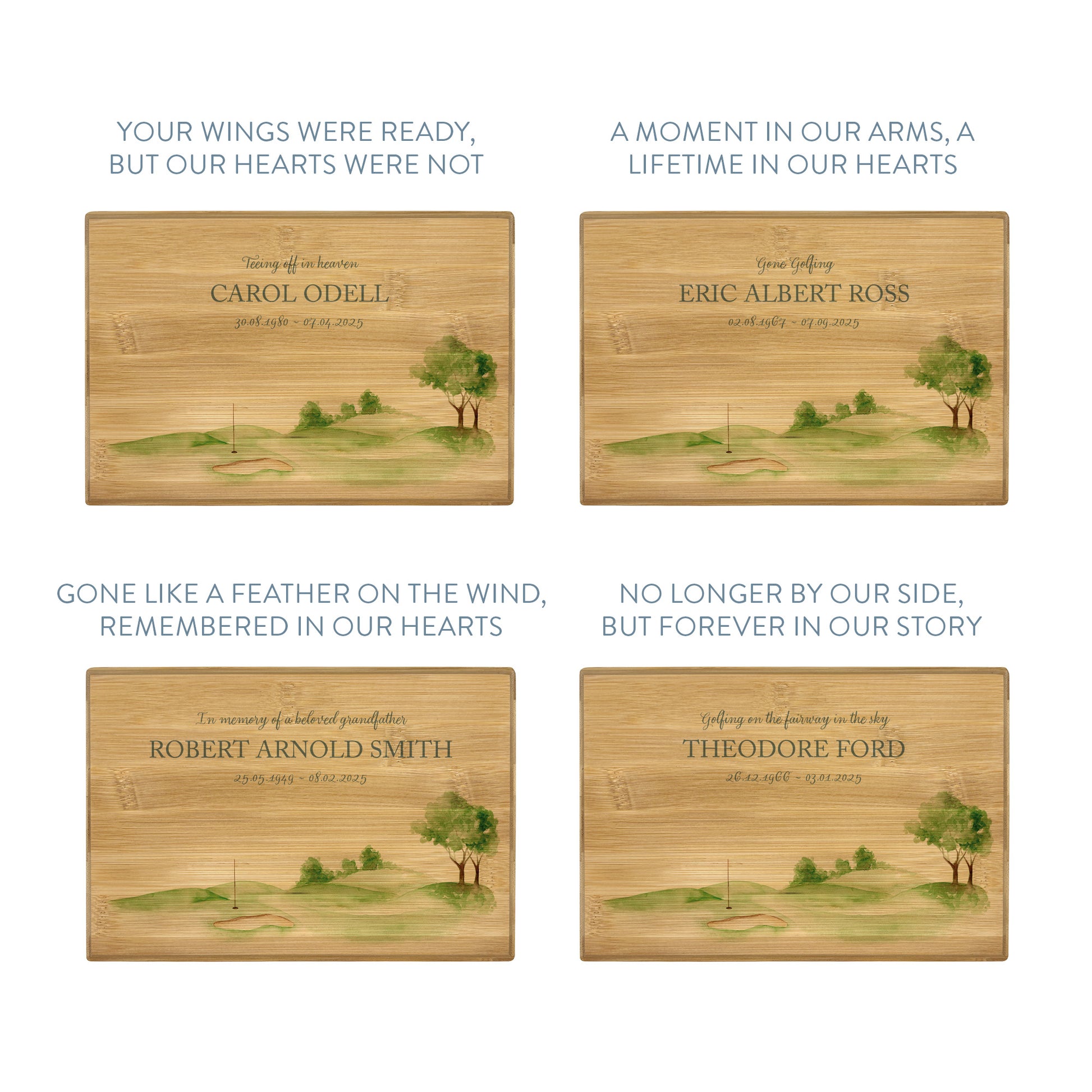 A beautifully crafted solid Bamboo wooden urn, personalised and finished with a soft watercolour design of a golf green, Perfect for the Golf lover- Great for Dad, Grandad, Brother, Son, Uncle.  Thoughtfully made for either display or burial, this personalised urn can be customised to create a meaningful memorial. Perfect for holding ashes of a loved one or a beloved pet, it serves as a comforting tribute and keepsake.