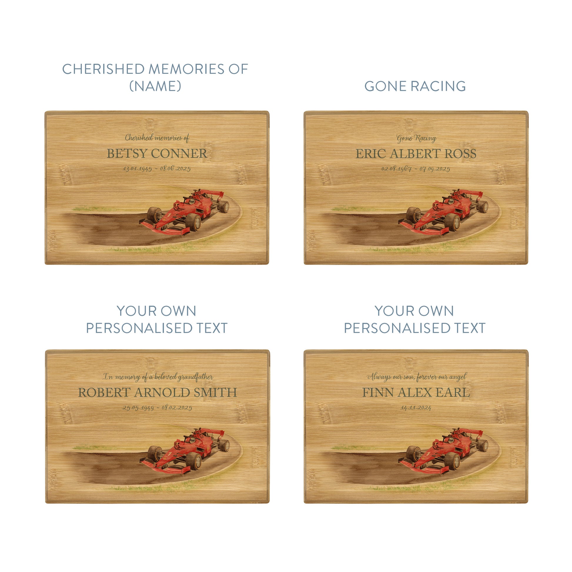 A beautifully crafted solid Bamboo wooden urn, personalised and finished with a soft watercolour design of a race car on a track, for the person who loved cars and all things racing. Great for Dad, Grandad, Brother, Son, Uncle.  Thoughtfully made for either display or burial, this personalised urn can be customised to create a meaningful memorial. Perfect for holding ashes of a loved one or a beloved pet, it serves as a comforting tribute and keepsake.