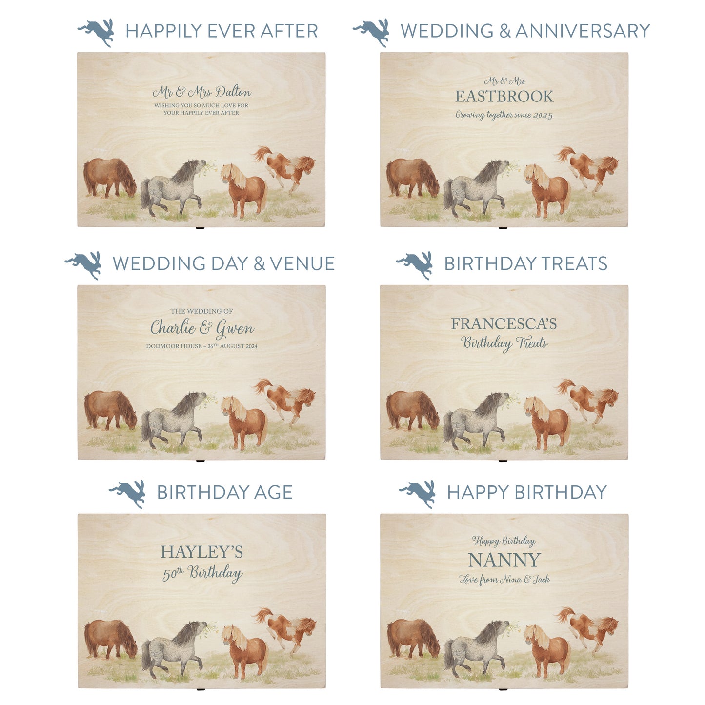 This shows our beautiful Large wooden & anniversary gift box with the various personalisation options you can choose to offer a truly customised present for a loved one. Couples names, memory boxes, keepsakes, photo storage, key boxes the uses are endless.