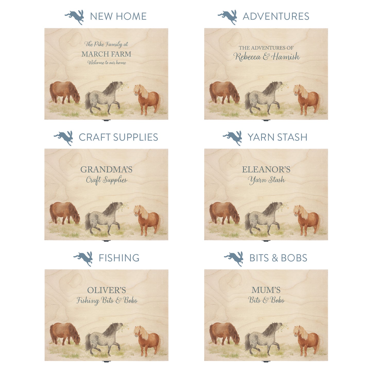 This shows our beautiful medium wooden gift box with the various personalisation options you can choose to offer a truly customised present for a loved one. Couples names, memory boxes, keepsakes, photo storage, key boxes the uses are endless.