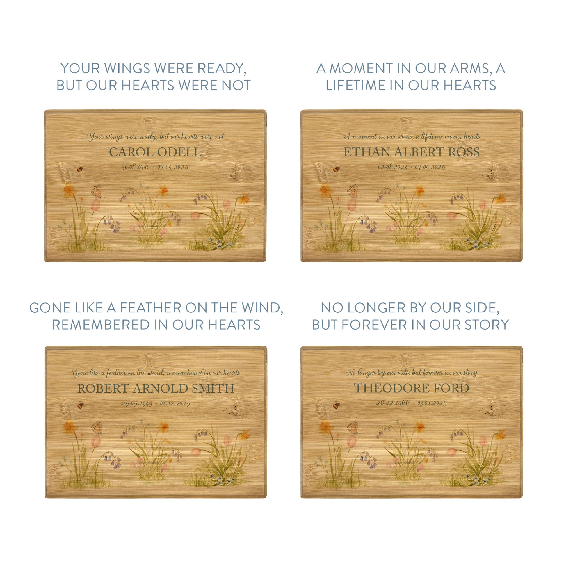 A beautifully crafted solid Bamboo wooden urn, personalised and finished with a soft watercolour design of Spring Flowers for the person who loved flowers and being in the Garden. Thoughtfully made for either display or burial, this personalised urn can be customised to create a meaningful memorial. Perfect for holding ashes of a loved one or a beloved pet, it serves as a comforting tribute and keepsake.