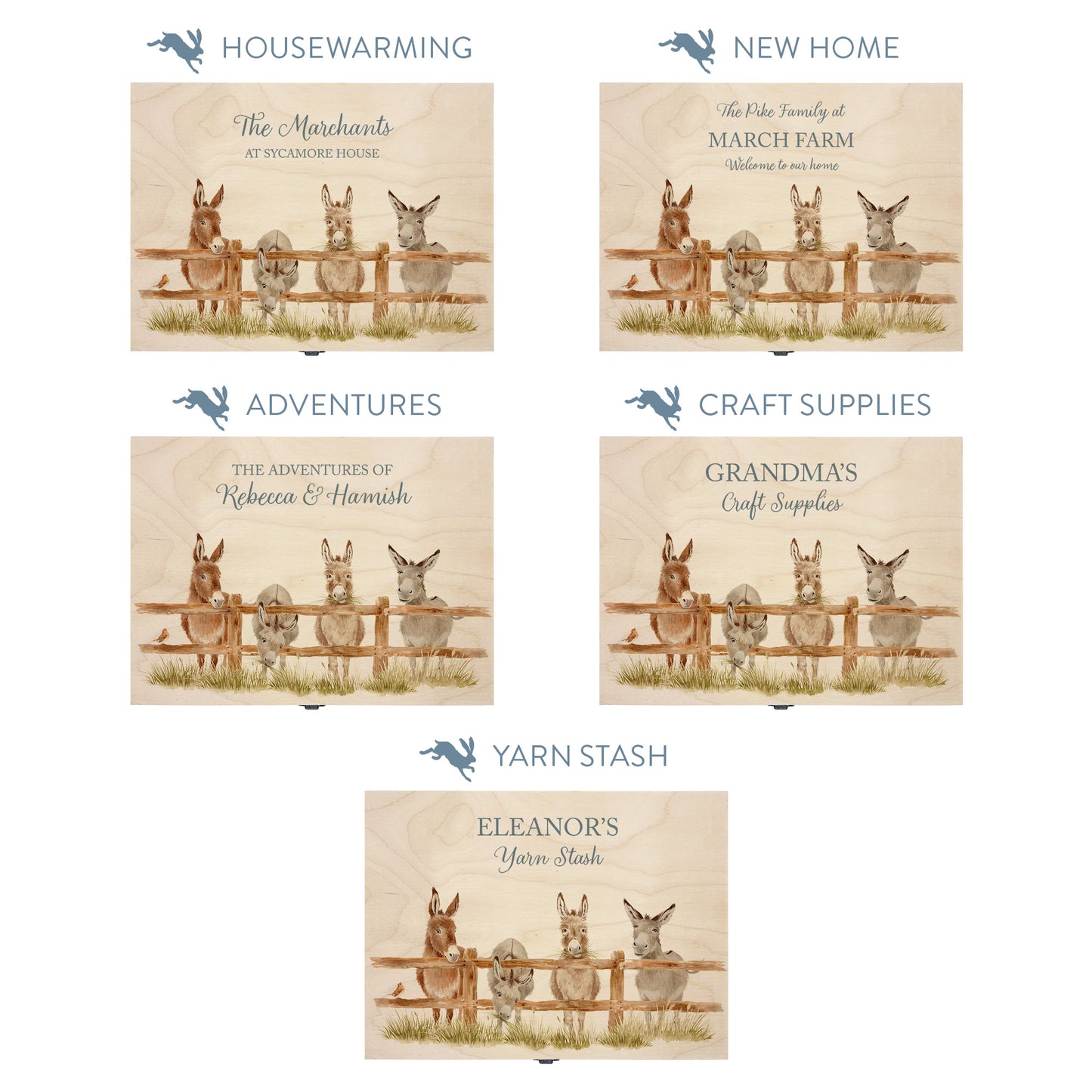 This shows our beautiful Medium wooden gift box with the various personalisation options you can choose to offer a truly customised present for a loved one. Couples names, memory boxes, keepsakes, photo storage, key boxes the uses are endless.