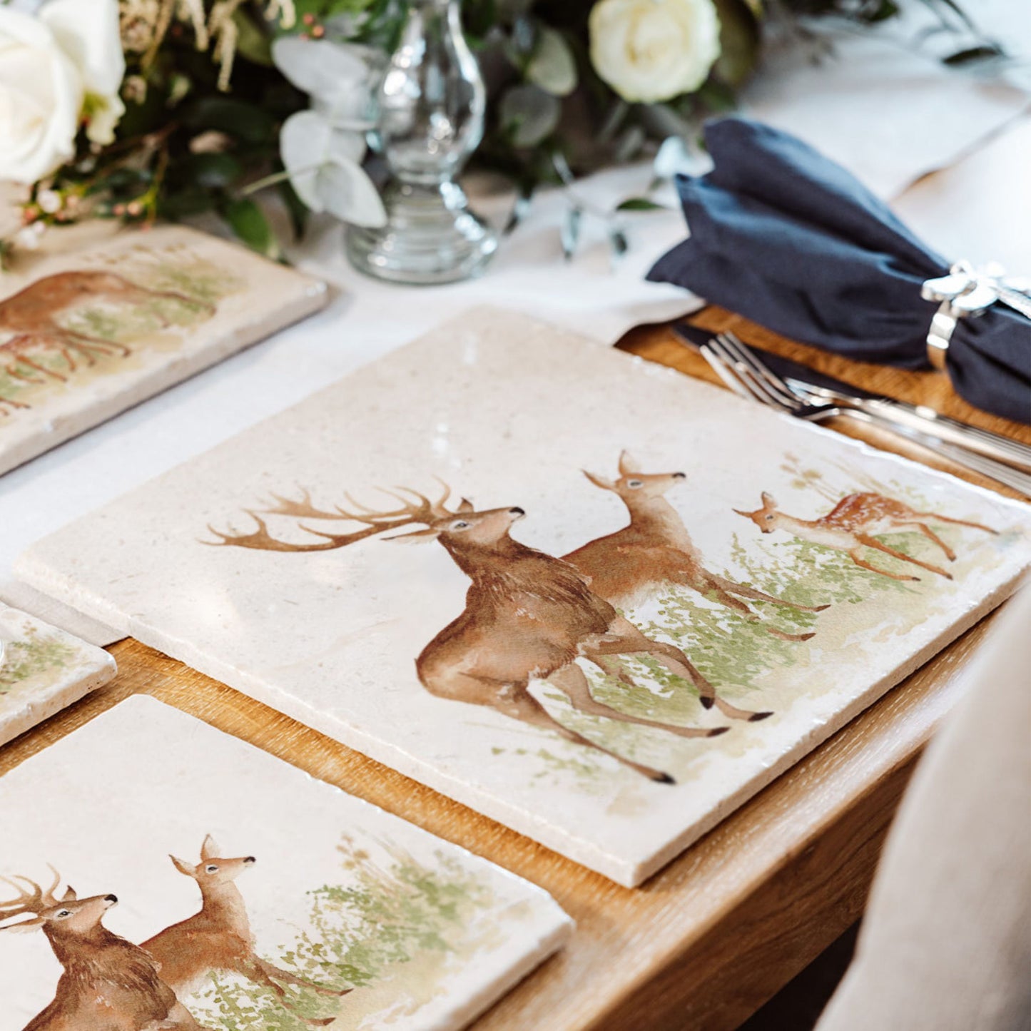 The Doting Deer Large Platter