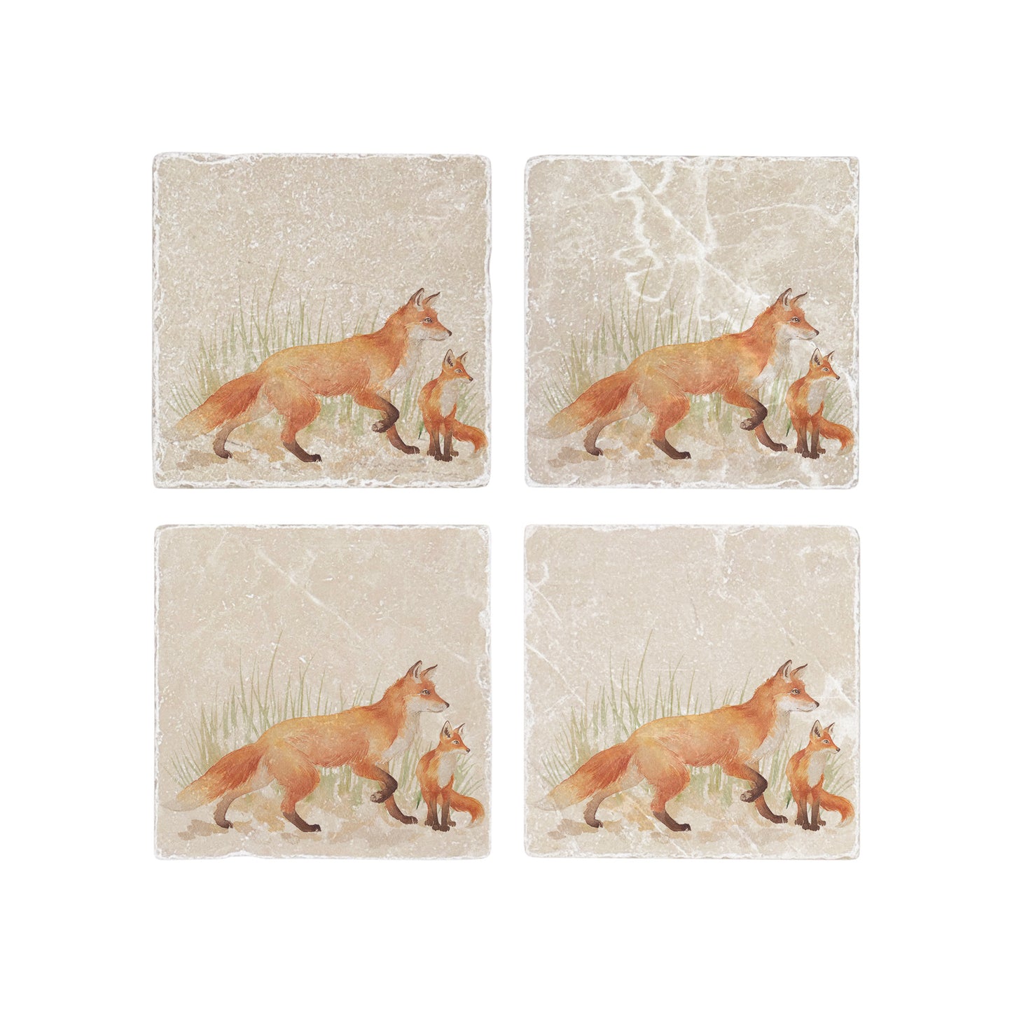 The Faithful Fox Coasters Set of 4