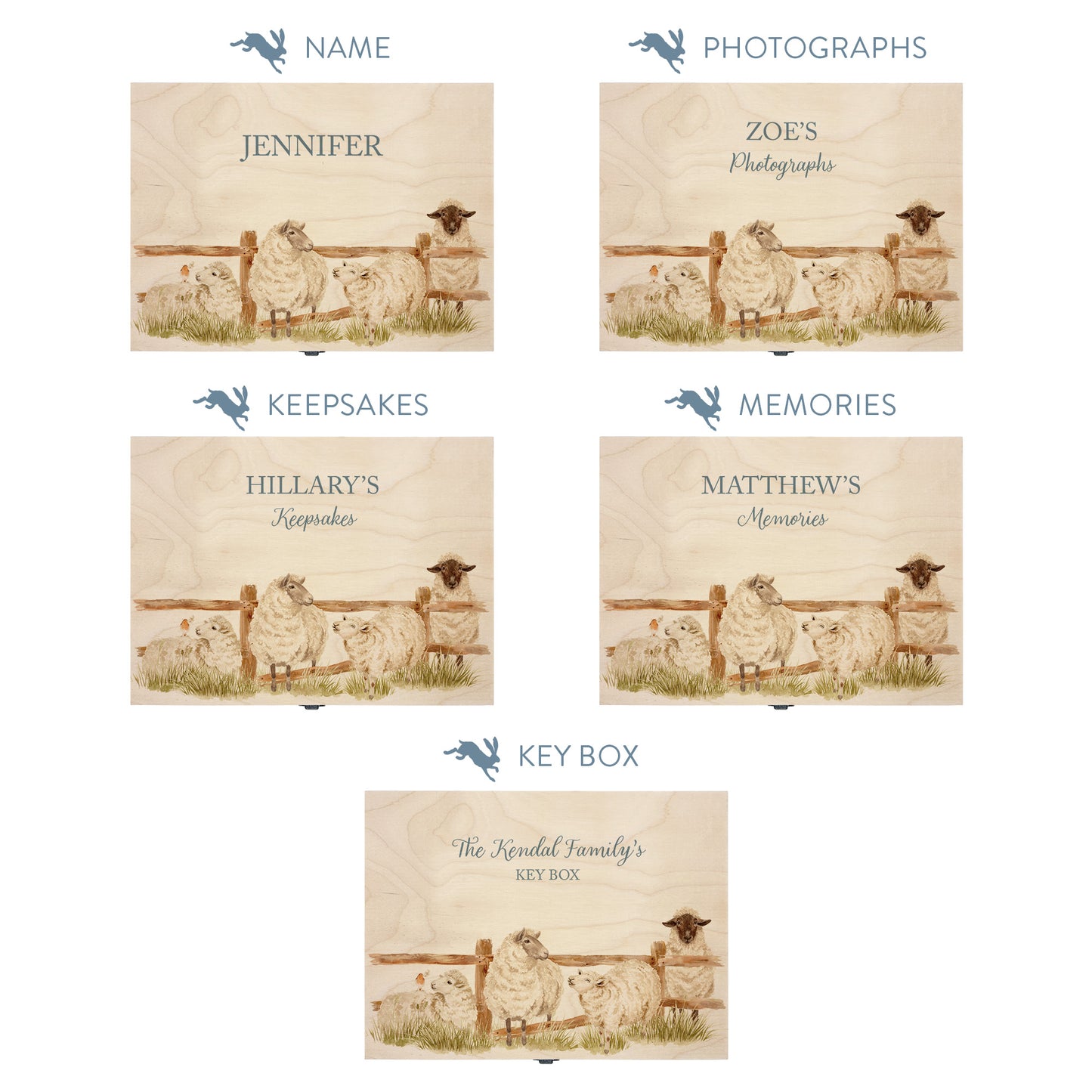 This shows our beautiful Medium wooden gift box with the various personalisation options you can choose to offer a truly customised present for a loved one. Couples names, memory boxes, keepsakes, photo storage, key boxes the uses are endless.