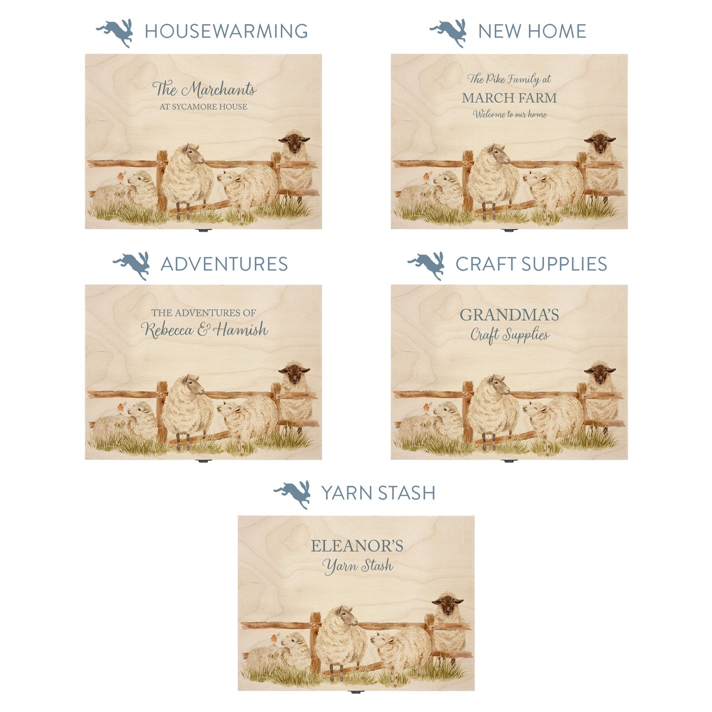 This shows our beautiful Medium wooden gift box with the various personalisation options you can choose to offer a truly customised present for a loved one. Couples names, memory boxes, keepsakes, photo storage, key boxes the uses are endless.