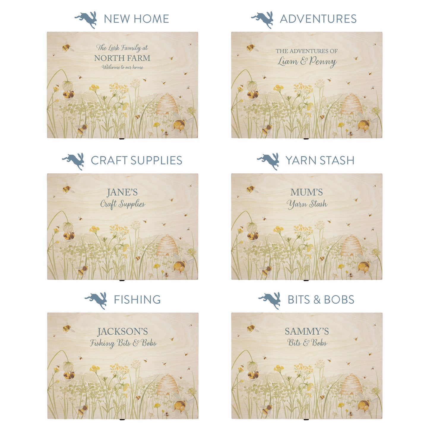 This shows our beautiful Large wooden gift box with the various personalisation options you can choose to offer a truly customised present for a loved one. Couples names, memory boxes, keepsakes, photo storage, key boxes the uses are endless.