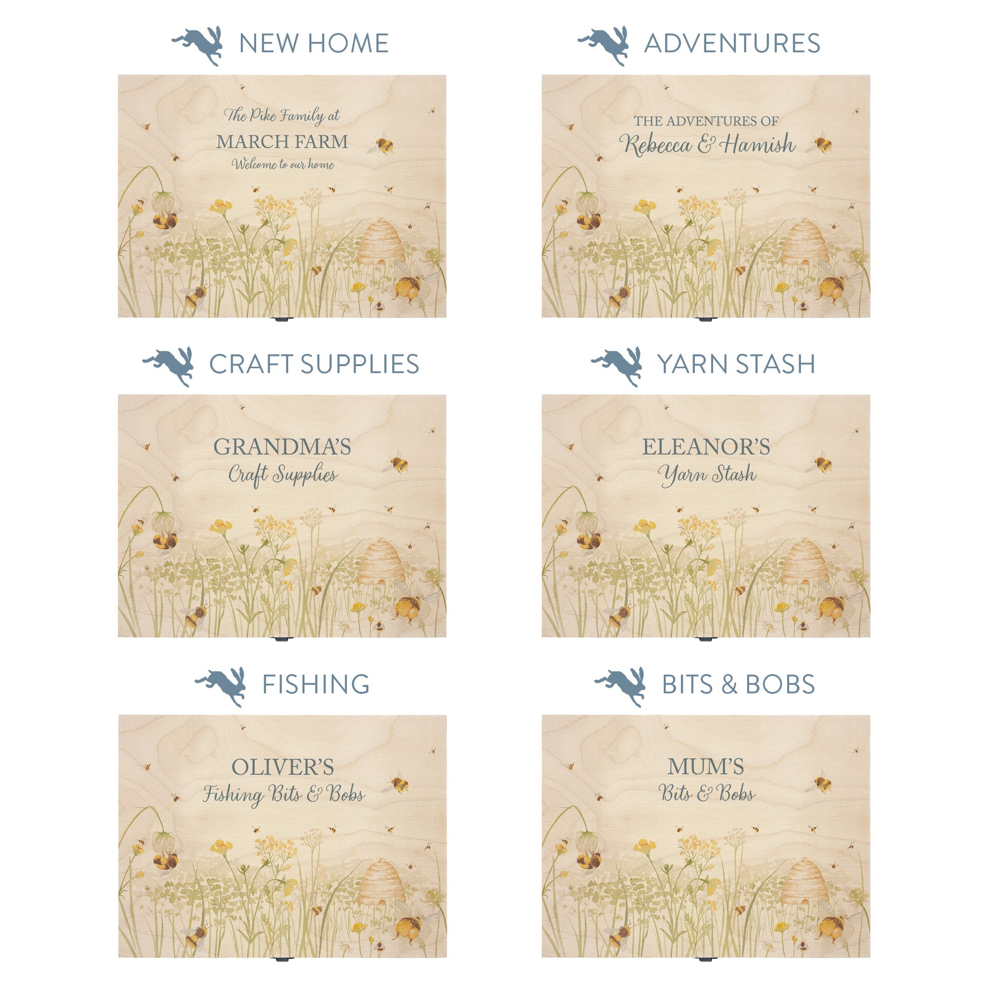 This shows our beautiful Medium wooden  gift box with the various personalisation options you can choose to offer a truly customised present for a loved one. Couples names, memory boxes, keepsakes, photo storage, key boxes the uses are endless.