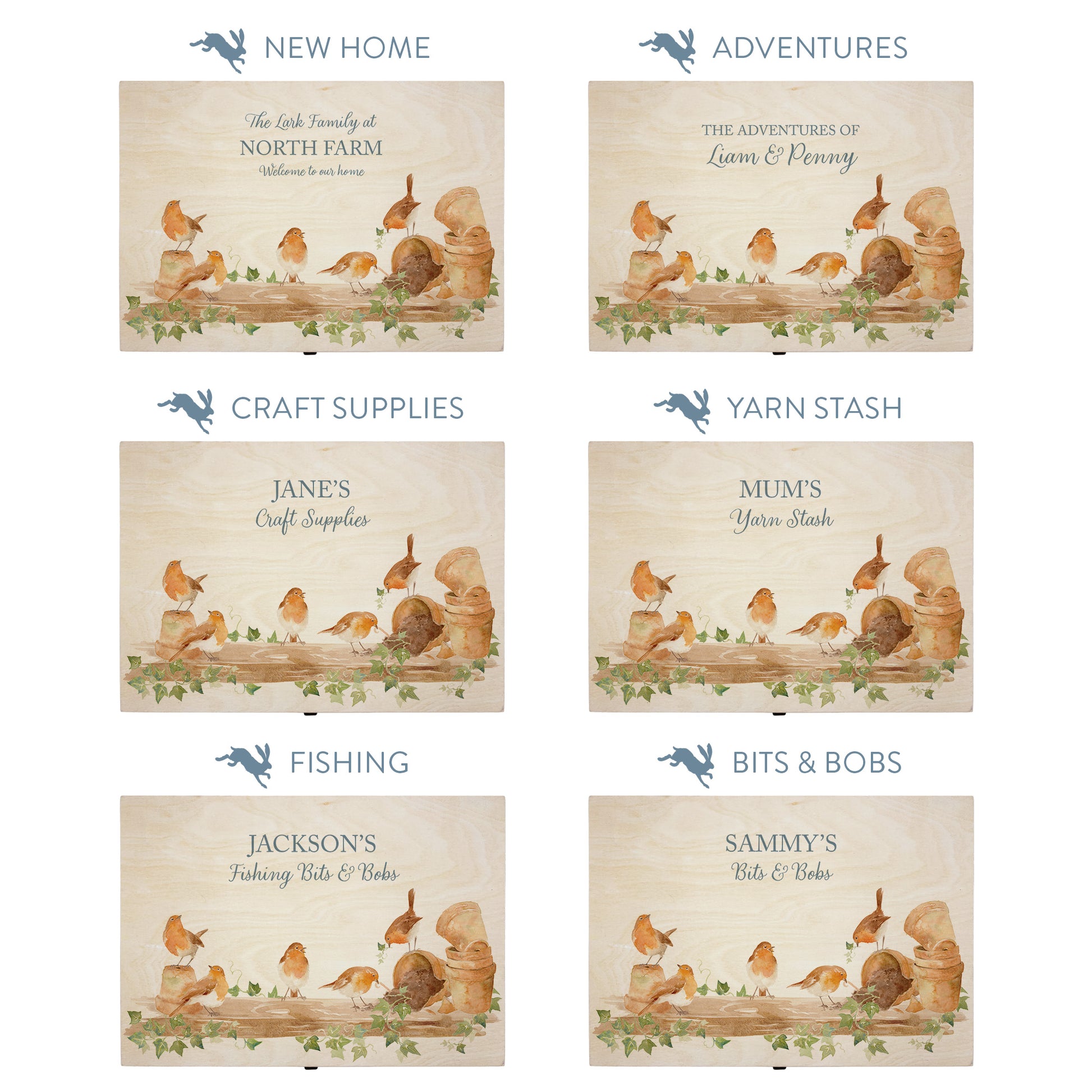 This shows our beautiful Large wooden  gift box with the various personalisation options you can choose to offer a truly customised present for a loved one. Couples names, memory boxes, keepsakes, photo storage, key boxes the uses are endless.