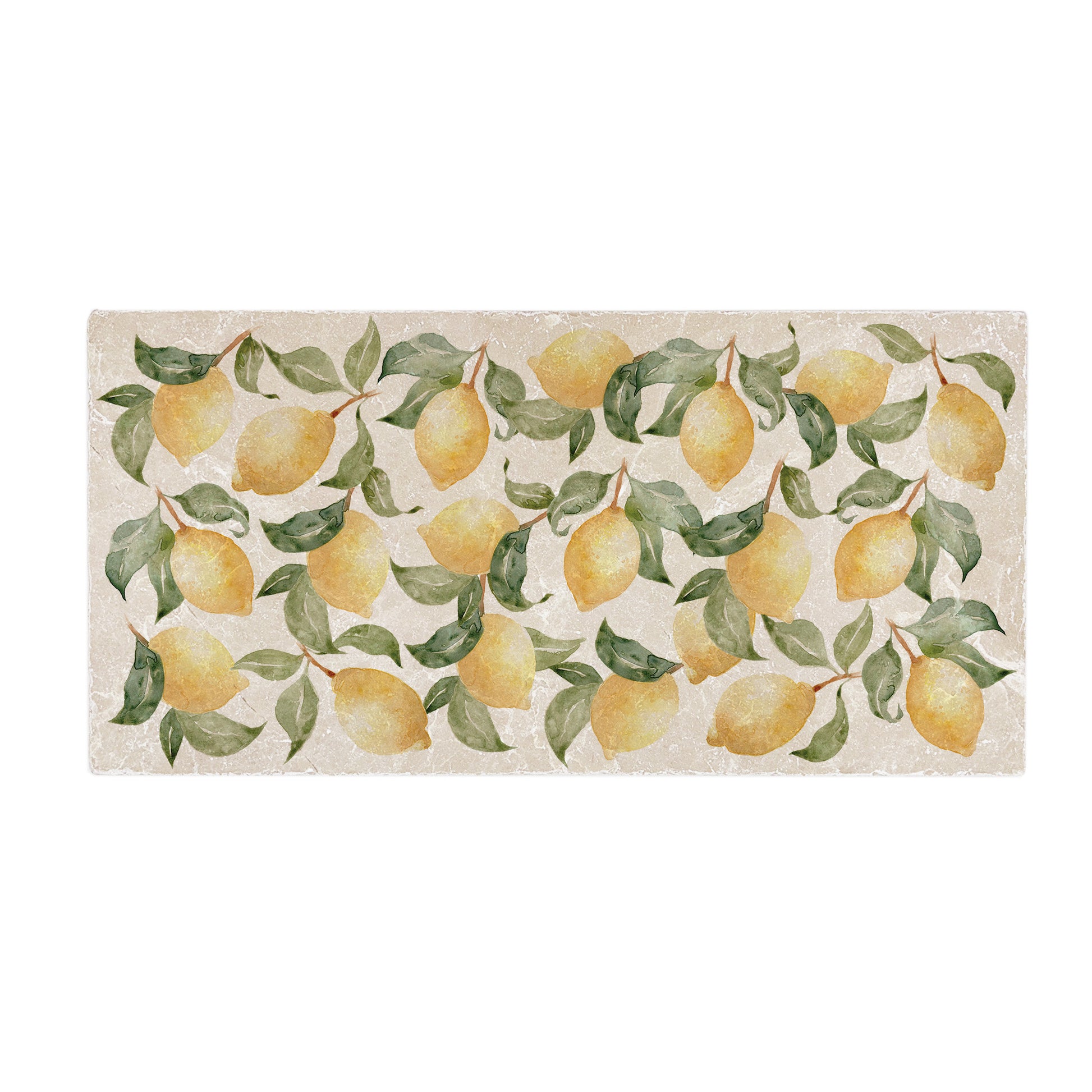A Sharing marble board which is multipurpose watercolour lemon design, perfect summer Mediterranean/ Italian vibe.