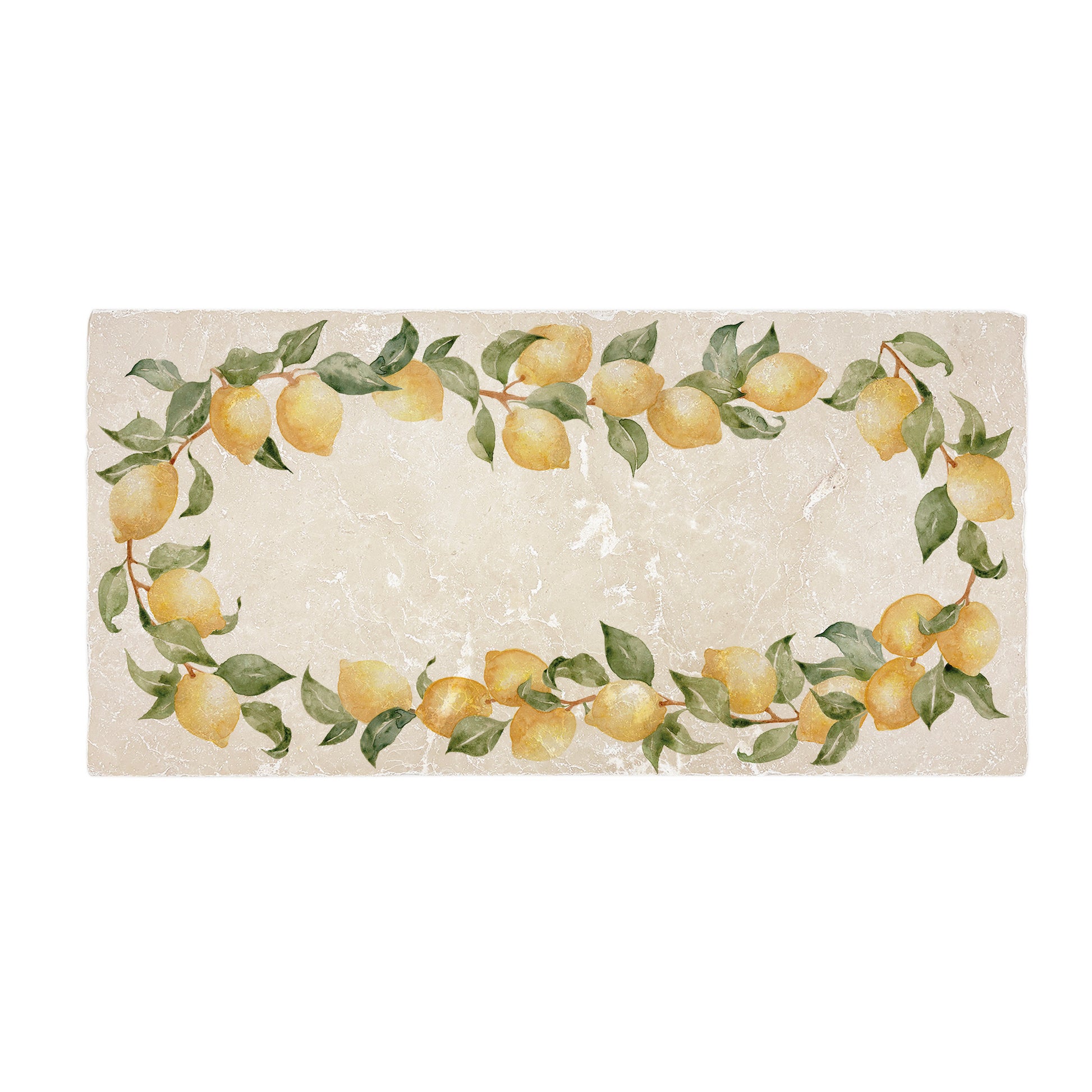 A Sharing marble board which is multipurpose watercolour lemon design, perfect summer Mediterranean/ Italian vibe.