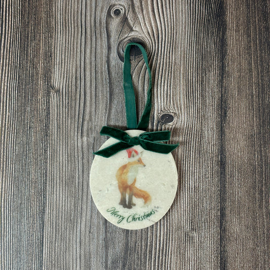 Baby Fox Marble Christmas Bauble **Ex-display** SECONDS