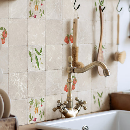 Mixed vegetables creating a mixed vegetable pattern for tiling your walls 