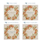 Apple Wreath vintage design which can be personalised and used as a Splashback tile make it your own with your own text.
