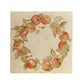 A large square marble placemat, featuring a vintage watercolour apple wreath design.