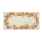 A 20x40cm cream marble tile with a watercolour design featuring a wreath of apples and leaves.