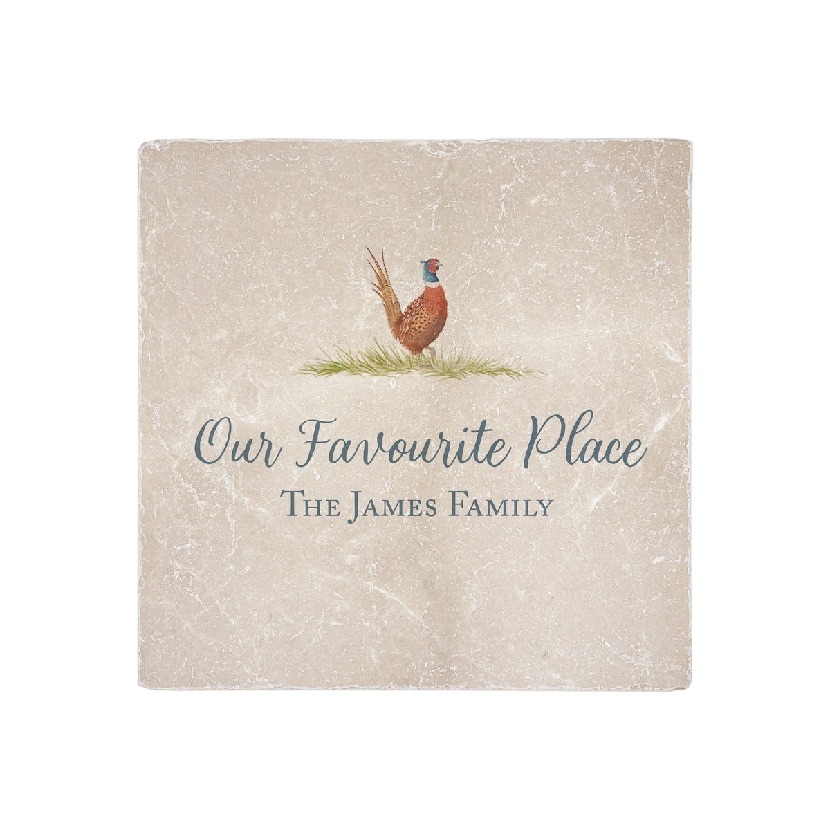 Pheasant personalised wall tile 