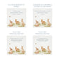 White Square personalised Wooden box with a decorative lid featuring illustrations Baby Bunnies Perfect funeral memory keepsake box, for storing ashes, order of service, flowers and coping with baby loss capturing your loved ones things in one place. 