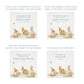 White Square personalised Wooden box with a decorative lid featuring illustrations Baby Bunnies Perfect funeral memory keepsake box, for storing ashes, order of service, flowers and coping with baby loss capturing your loved ones things in one place. 