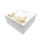 A personalised white wooden baby keepsake gift box with a watercolour bunny design. Ideal for new baby gifts, christenings, birthdays, memory box, and nursery storage.
