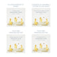 White Square personalised Wooden box with a decorative lid featuring illustrations Baby Ducklings Perfect funeral memory keepsake box, for storing ashes, order of service, flowers and coping with baby loss capturing your loved ones things in one place. 