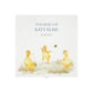 White Square personalised Wooden box with a decorative lid featuring illustrations Baby Ducklings Perfect funeral memory keepsake box, for storing ashes, order of service, flowers and coping with baby loss capturing your loved ones things in one place. 