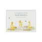 Luxury solid wooden white painted with Baby Ducklings in a meadow with buzzy bees, a beautiful watercolour illustration our urns and Caskets for displaying or burying ashes. Customisable and can be personalised. Perfect funeral memory keepsake urn, for storing ashes for humans and pets. Coping with baby loss. 