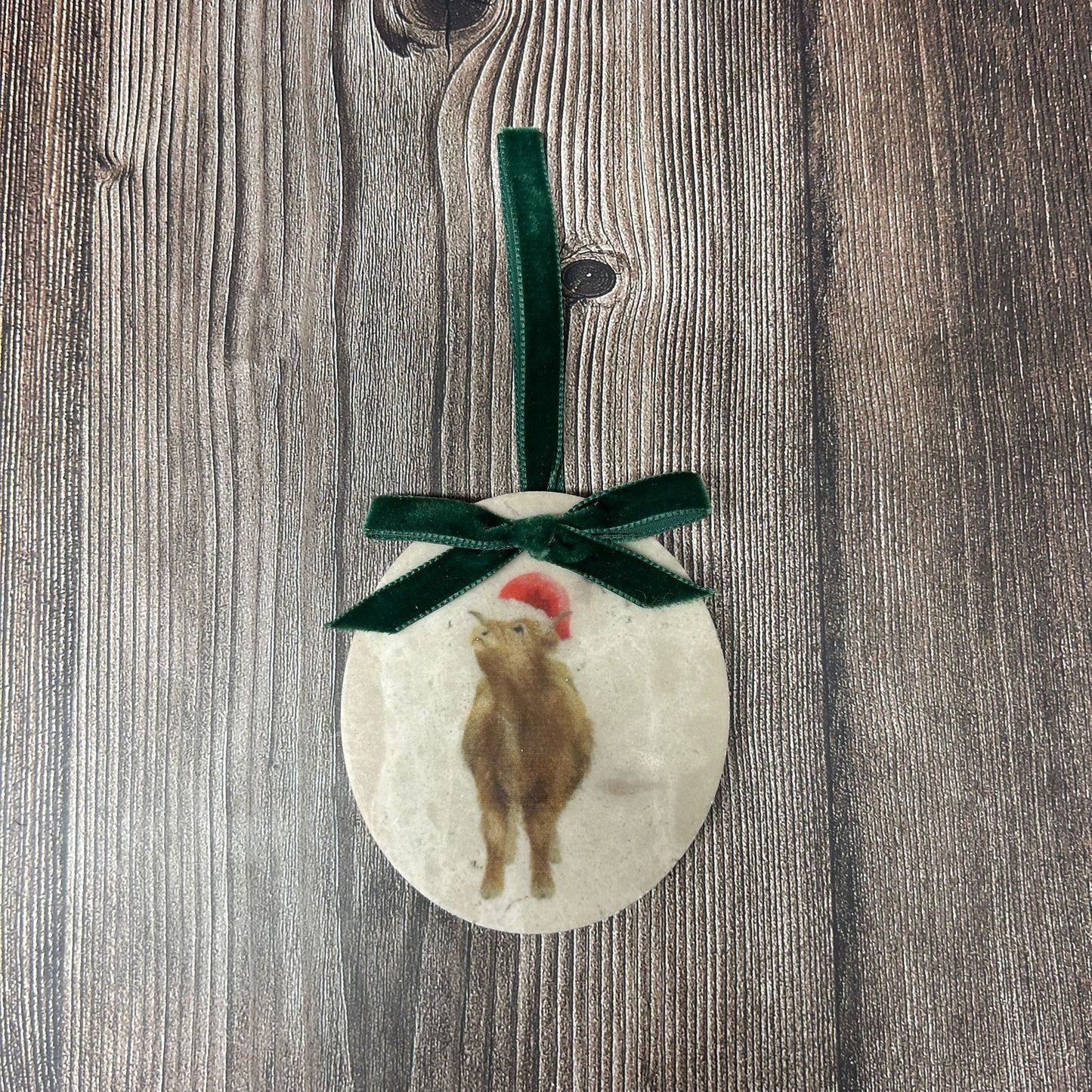 Baby Highland Calf Marble Christmas Bauble **Limited stock** SECONDS 3