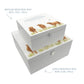 White Square personalised Wooden box with a decorative lid featuring illustrations Baby Highland Cow Perfect funeral memory keepsake box, for storing ashes, order of service, flowers and coping with baby loss capturing your loved ones things in one place. 