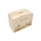 Baby Lambs playing with Bunting with bows on them, choice of Blue, Pink and yellow colour, the perfect money box for your little savers. Newborn, birthday and christening gift. 