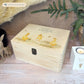 Wooden box with a decorative lid featuring illustrations Baby ducklings Perfect funeral memory keepsake box, for storing ashes, order of service, flowers and coping with baby loss capturing your loved ones things in one place 