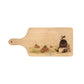 Badger and mole water colour paddle chopping board