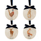 Marble Christmas Bauble Set of 4