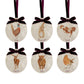 Marble Christmas Bauble Set of 6