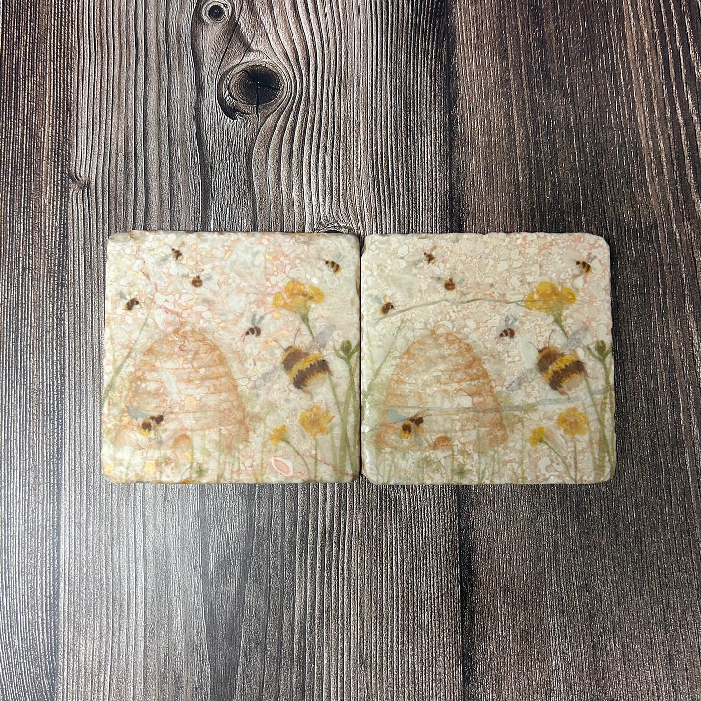 The Humming Hive Coasters Set of 2 **Limited stock** SECONDS 4