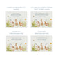 Bunnies in a flower meadow a beautiful watercolour illustration our urns and Caskets for displaying or burying ashes. Customisable and can be personalised. Perfect funeral memory keepsake urn, for storing ashes for humans and pets