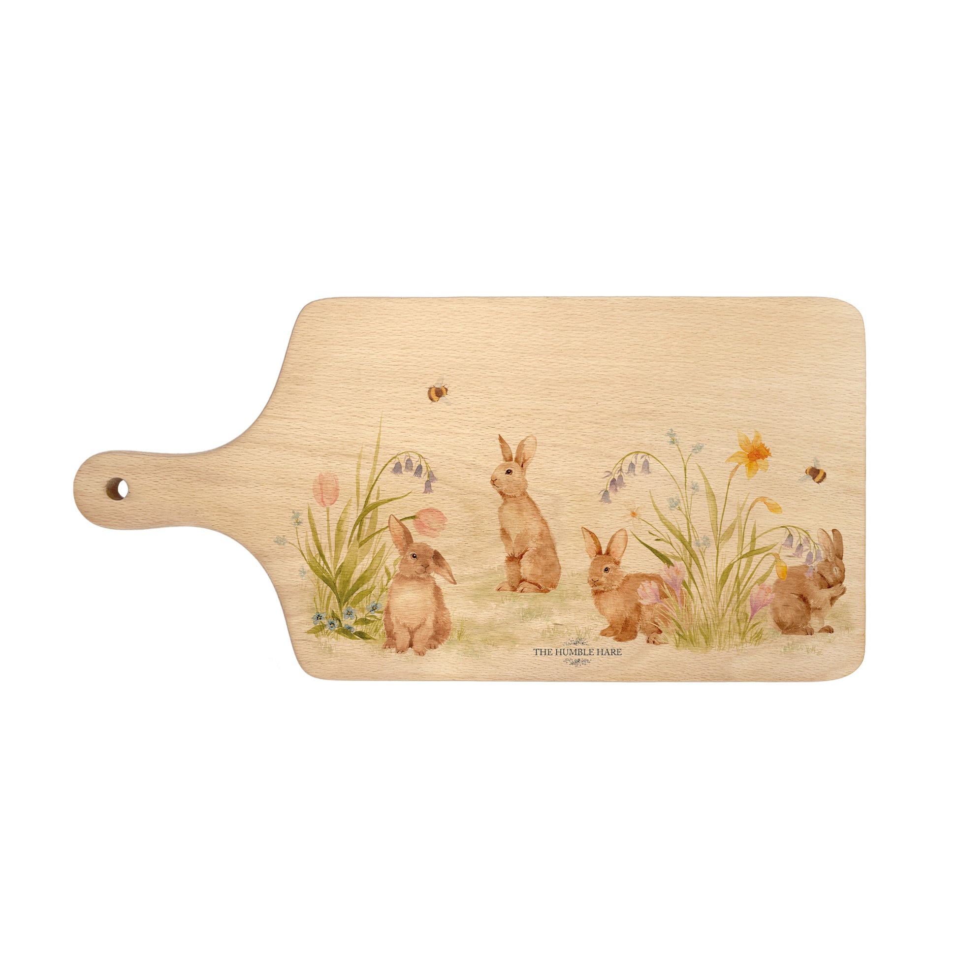 Blooming Bunnies flip paddle chopping board 