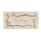 Personalised wall tile with a bird and branches framing the personalisation. 