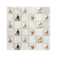 Mosaic splashback tile featuring a watercolour British countryside animal  design.