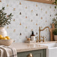 Mosaic splashback tile featuring a watercolour British countryside animal  design.