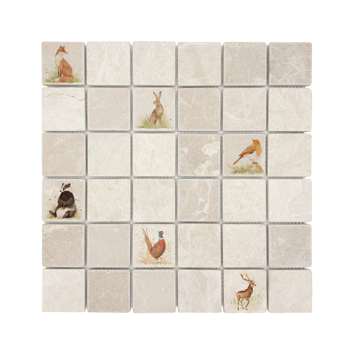 Mosaic British Wildlife Designer Wall Tiles