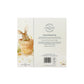 The back of a bookmark greetings card featuring a rabbit in a flowerpot in a watercolour style. The back of the card shows The Humble Hare logo and that the card is FSC certified.