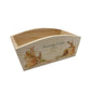 An arched wooden planter box with a watercolour design of cute bunny rabbits in flower pots. The planter is an ideal gift for gardening enthusiasts, and can be personalised with a selection of phrases and custom names, dates and house number or name.