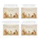 Wooden box with a decorative lid featuring animal illustrations on a wooden background. Perfect funeral memory keepsake box, for storing ashes, order of service, flowers, pictures. 