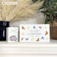 Luxury solid wooden white painted Urn with Butterflies watercolour illustration, our urns and Caskets for displaying or burying ashes. Customisable and can be personalised. Perfect funeral memory keepsake urn, for storing ashes for humans and pets. 