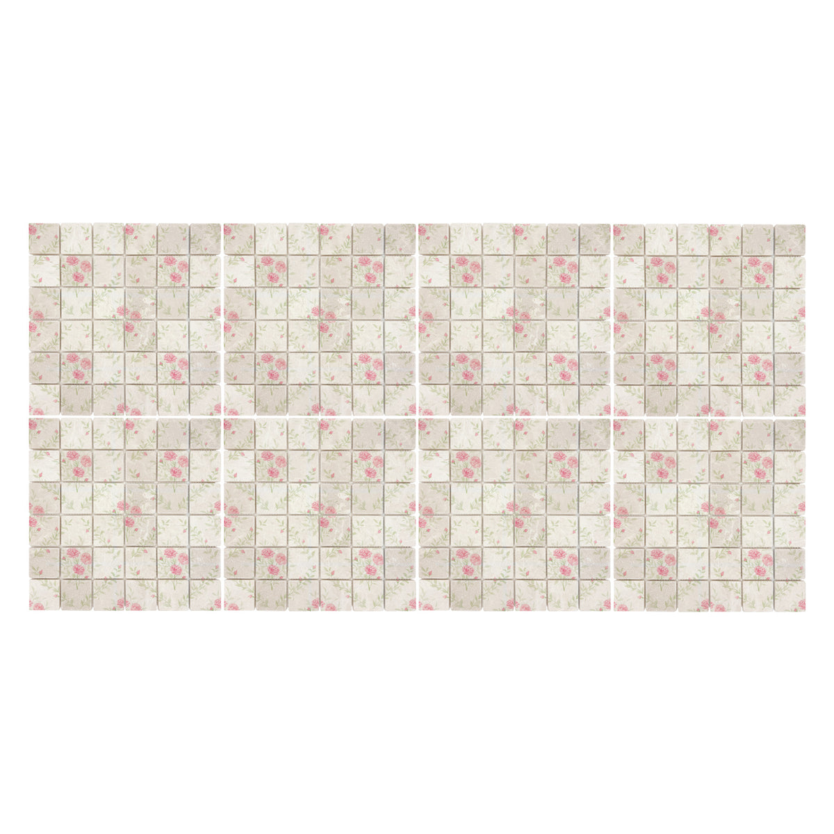 Decorative marble kitchen splashback inspired by the British countryside- Inspired by the roses around the farm 